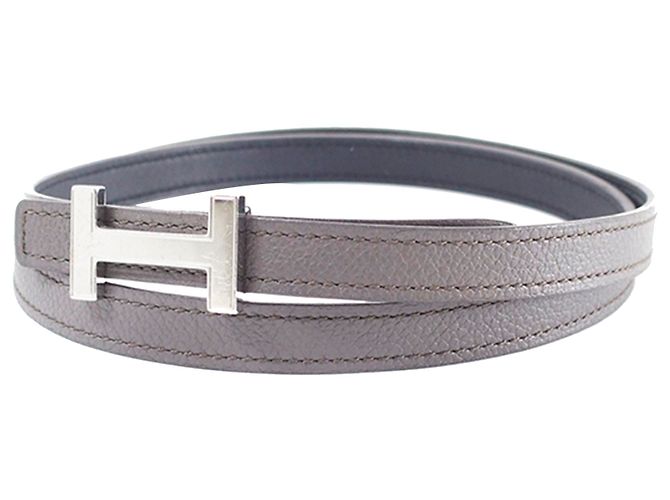 Hermès Cintura Hermes Grey Constance in pelle Argento Grigio