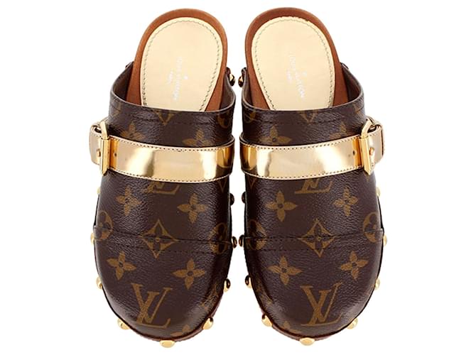 Louis Vuitton Brown/Beige Fur Lock It Sandals Size 36 Louis Vuitton