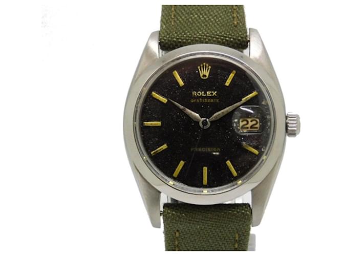 Rolex Misc Green Leather  ref.409536