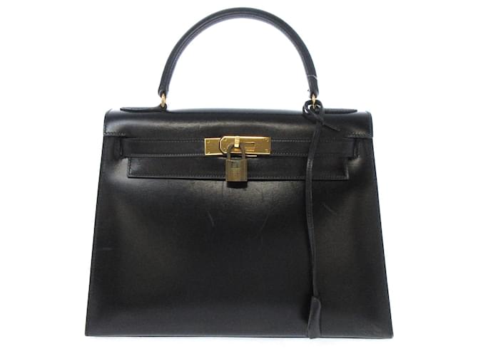 Hermès hermes kelly Black Leather  ref.409644