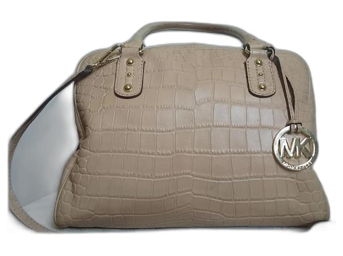 Michael Kors Handbags Beige Patent leather  ref.377761