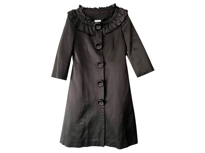 Abrigo Moschino Cheap And Chic de algodón y seda negro