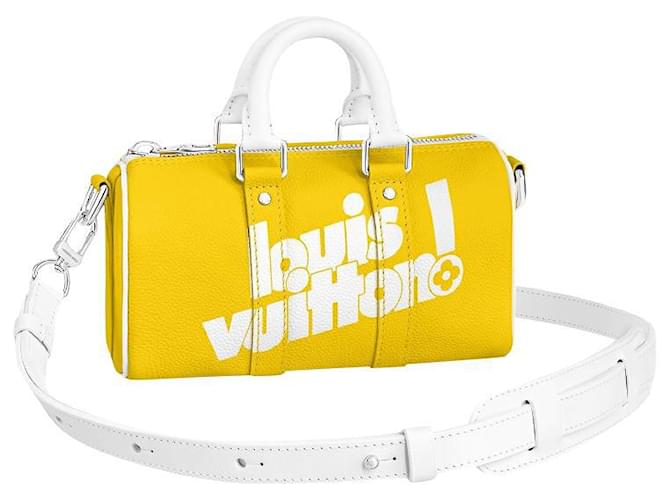 Louis Vuitton LV Keepall XS Amarelo Couro  ref.409332