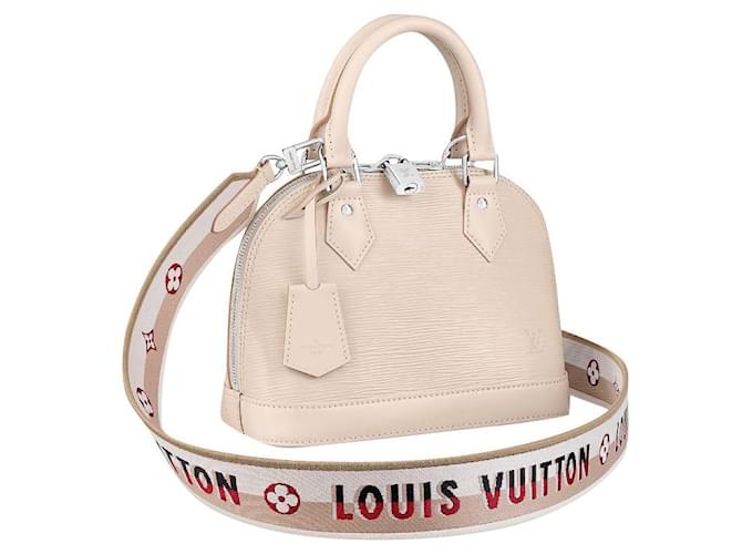 Louis Vuitton LV Alma BB epi Quartz Branco Couro  ref.409334