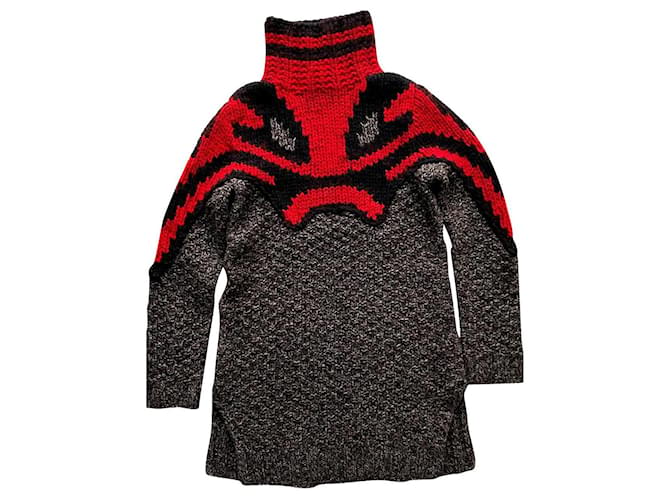 Céline sweater, Knitwear. Excellent condition, like New. SIZE S, 40%-lane, 39%-yak, 18%-cashemere, 3%-mohair, lenght-78cm, shoulder width-40cm, brest-50cm, Sleeve-62cm. Grey Wool  ref.409342