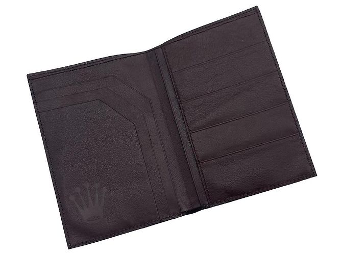 Braune Rolex vertikale Brieftasche