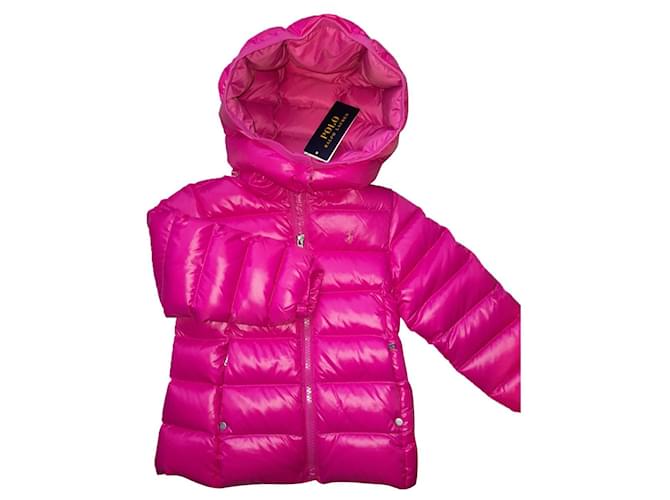 Ralph Lauren Puffy jacket Pink Polyamide  ref.409804