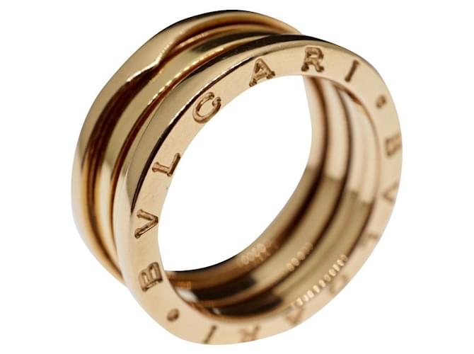 Bulgari Bvlgari B.Cero1 18k oro rosa 3 Tamaño del anillo de banda 54 Herrajes de oro dorado Gold hardware  ref.409869