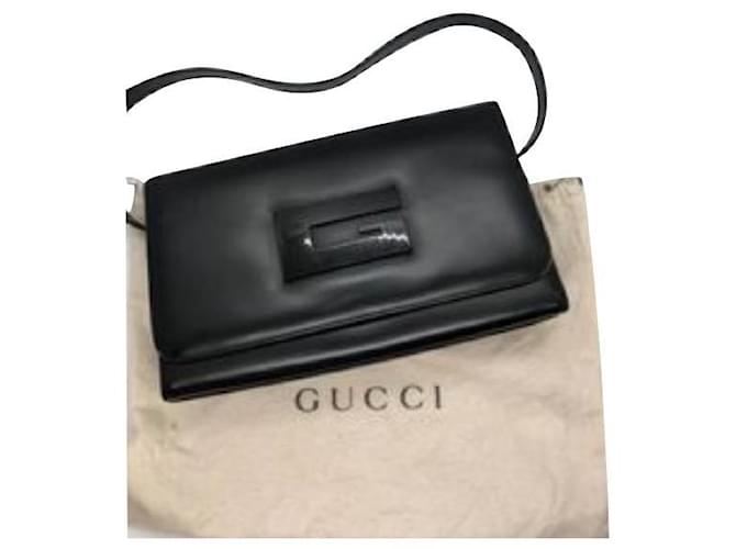 Bolsa clássica Gucci Preto Couro  ref.410027