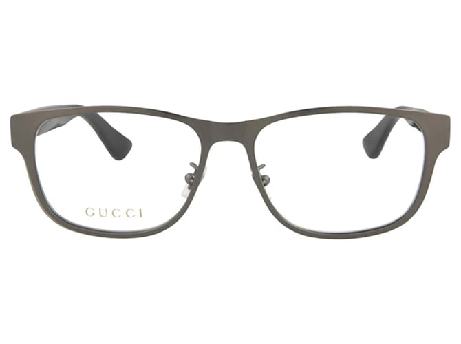 Gucci Round/Oval Optical Frames Silvery Metallic  ref.410110