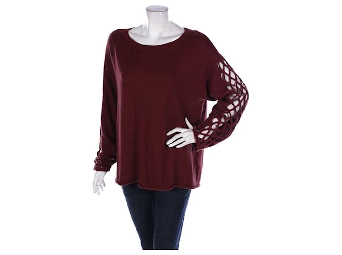 Vince Camuto Knitwear Dark red Cotton Polyester Acrylic  ref.410127