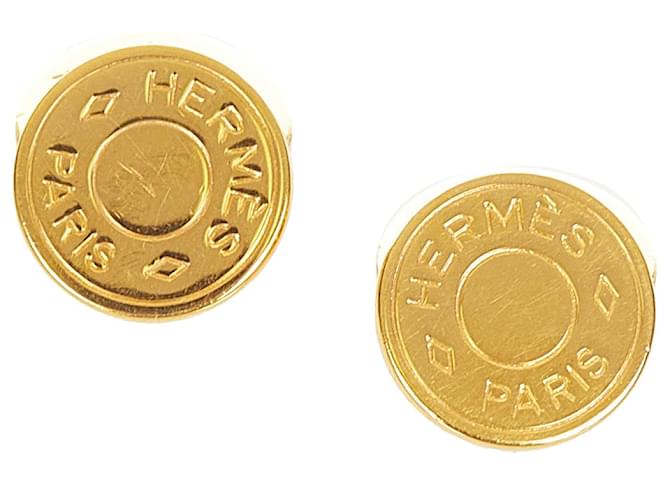 Hermès Hermes Gold Clou de Selle Cufflinks Golden Metal  ref.410168