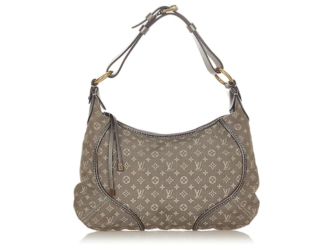 Louis Vuitton Gray Mini Lin Manon PM Grey Leather Cloth Pony-style calfskin  Cloth ref.446505 - Joli Closet