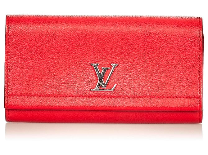 Louis Vuitton Red Taurillon Capucines Wallet