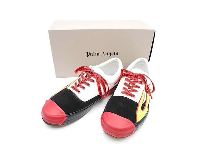 [Used] Palm Angels processing fire low cut sneakers mix 43 men's Multiple colors Suede Leather  ref.410422