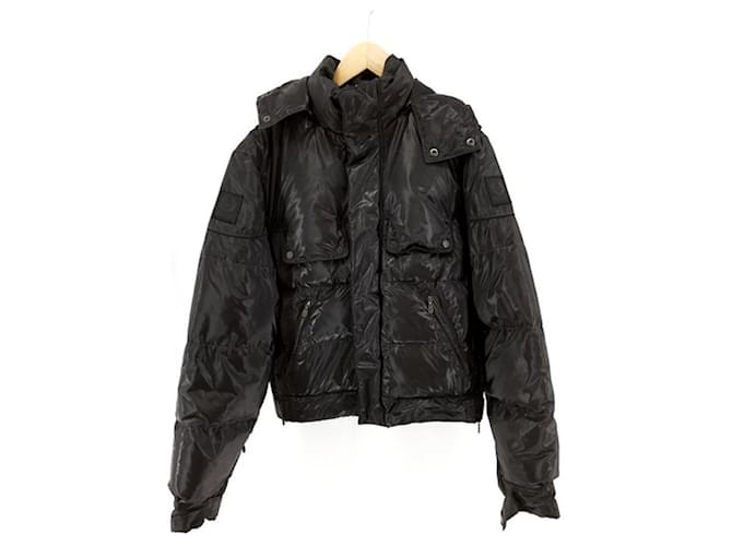 [Usado] Belstaff SILVER LABEL Belstaff chaqueta de plumón de ganso con etiqueta plateada Negro Nylon  ref.410464