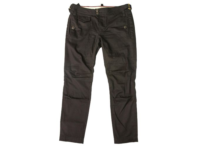 Dsquared2 Dsquared 2 Pantalon Capri en coton noir pour femme – Sz38