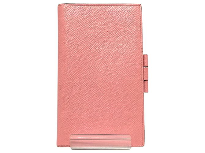 Capa da agenda da Hermès Rosa Couro  ref.410574