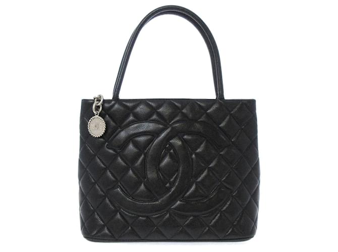 Chanel shopping Cuir Noir  ref.410607