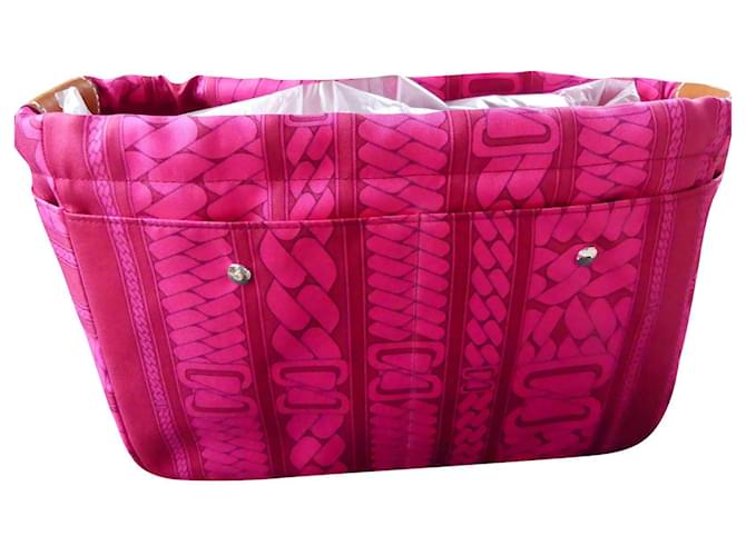 Hermès Purses, wallets, cases Pink Silk  ref.410631