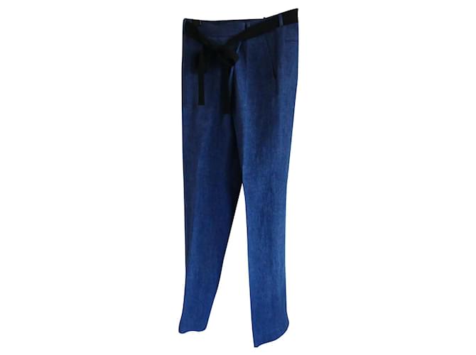 Victoria Beckham Un pantalon, leggings Lin Bleu  ref.410633