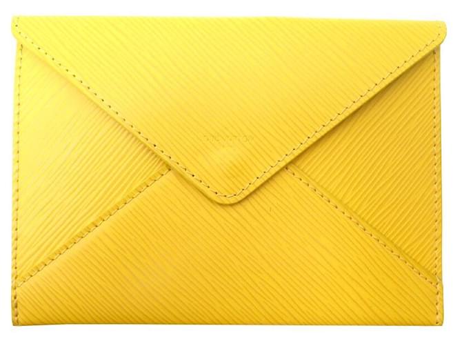 NEW LOUIS VUITTON POUCH INVITATION IN YELLOW EPI LEATHER LEATHER POUCH  ref.411023