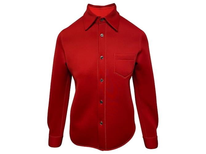Autre Marque Junya Watanabe x Comme Des Garcons Shirt Jacket in Red Polyester  ref.411208