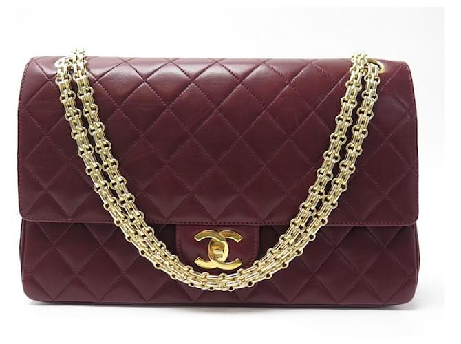 chanel burgundy handbag
