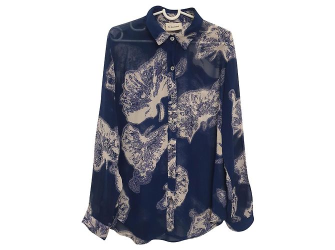 Camicia Ganni in viscosa trasparente Multicolore