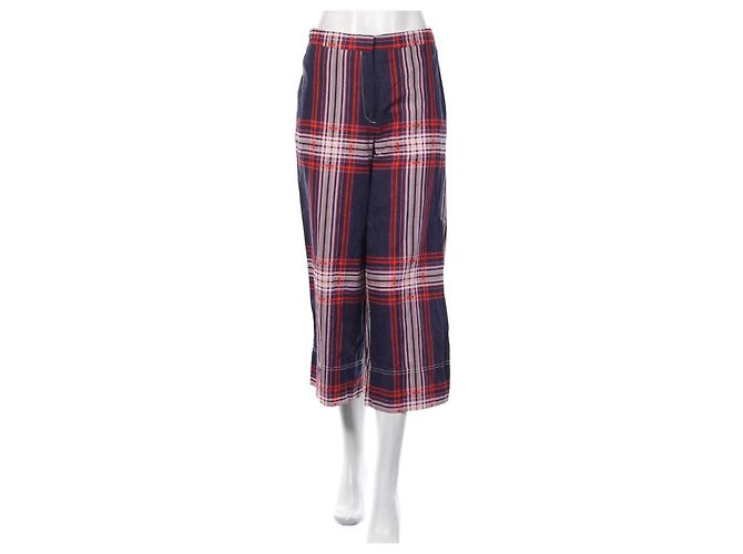 Calça By Malene Birger de algodão e linho Tamanho 40 Multicor