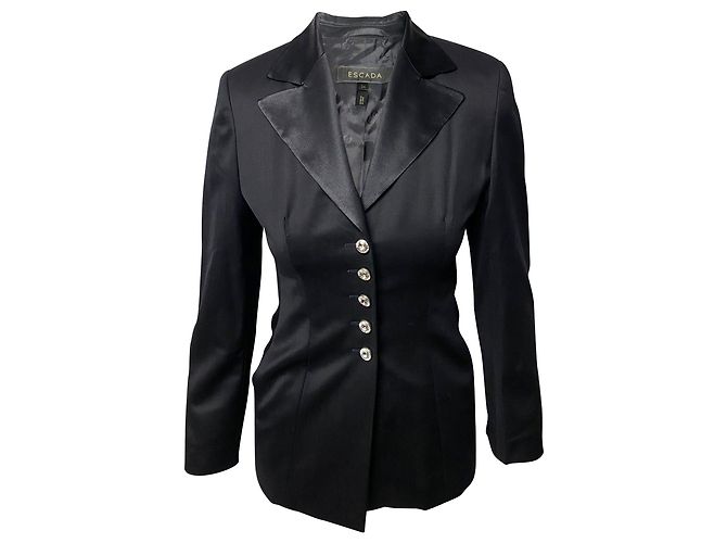 Escada Suit Trouser Set in Black Wool