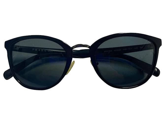 Prada PR 22SS Oval Sunglasses in Black Acetate  ref.411904