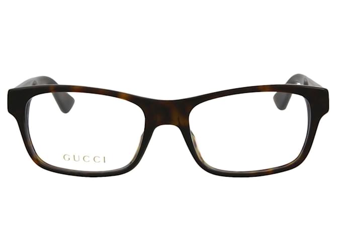 Gucci Square-Frame Acetate Optical Glasses Brown  ref.411960