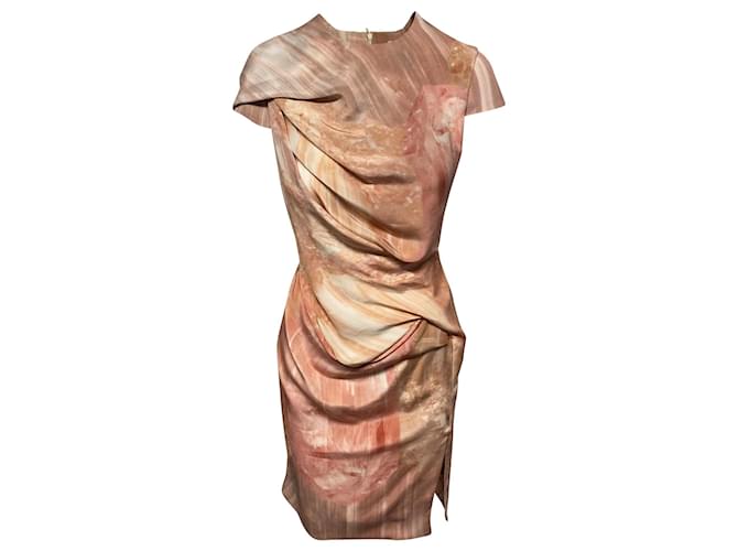 Peter Pilotto Draped Dress in Multicolor Silk Multiple colors  ref.411985