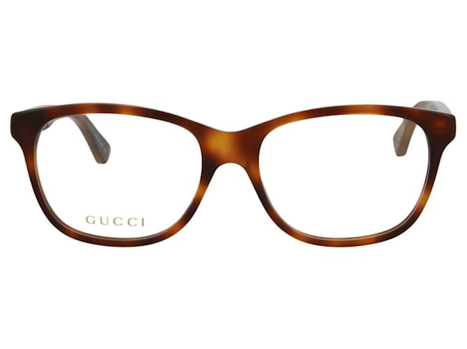 Gucci Gafas ópticas de acetato con montura cuadrada Castaño  ref.412040
