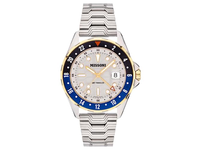 Missoni Missoni  GMT Traveller Bracelet Watch Metallic  ref.412044