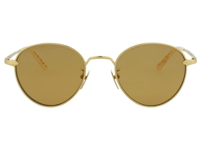 Runde Titan-Sonnenbrille von Gucci Golden Metallisch  ref.412066
