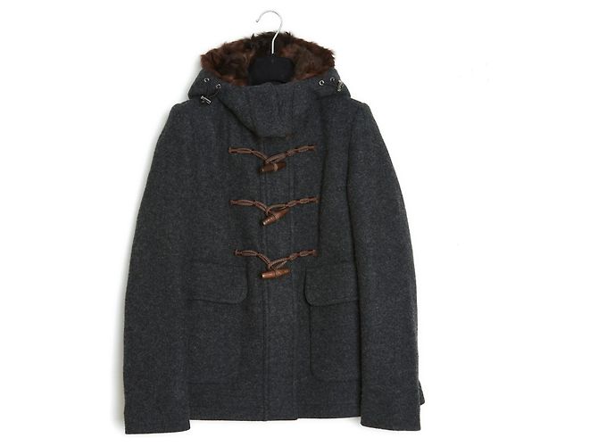 Moncler DARK GRAY WOOL DOWN FUR FR38 Dark grey