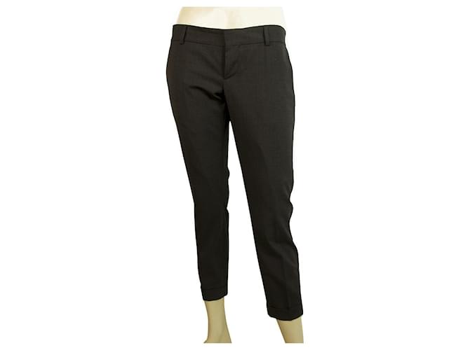 Dsquared2 Dsquared 2 D2 Gray Virgin Wool Capri Cropped Trousers Pants Low Rise sz 40 Dark grey Elastane  ref.412283