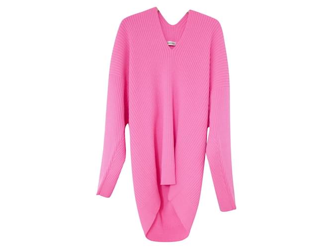 Balenciaga Resort 2020 Hot Pink Oversized Sweater Wool  ref.412317