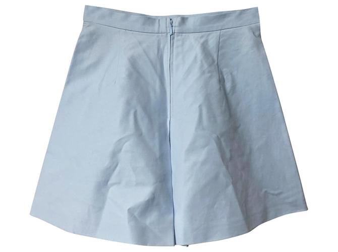 Shorts de cintura alta Christian Dior em algodão azul  ref.412375
