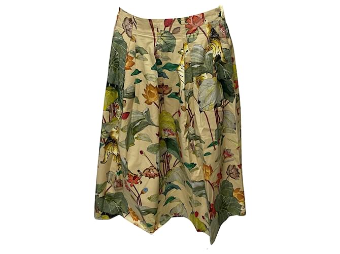 Falda con estampado de lirio de agua y parte superior de Etro en falda multicolor Algodón  ref.412416