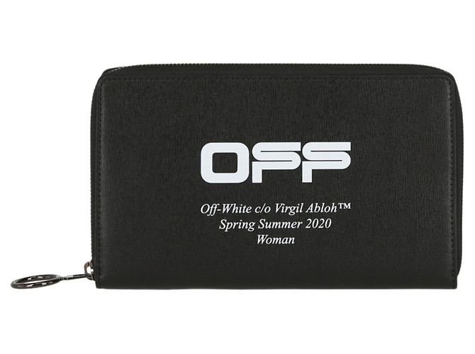 Off White Cartera de piel con logo