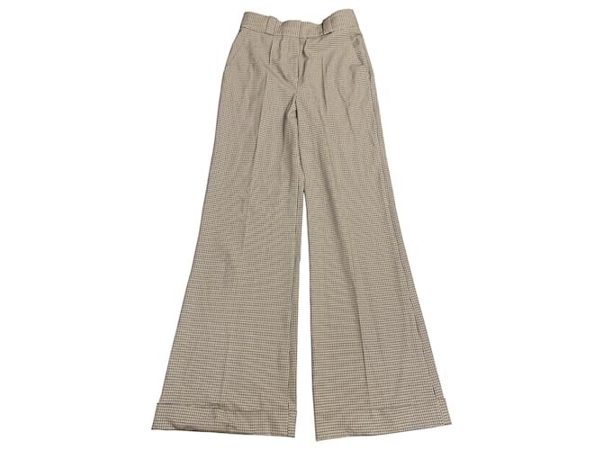 See by Chloé See by Chloe WIde Leg Checked Pants in Multicolor Wool Multiple colors Polyester  ref.412447
