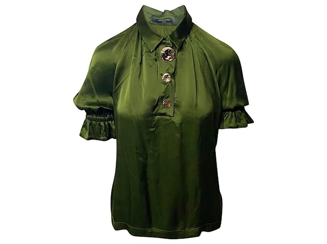 Autre Marque Mother of Pearl Petra Shirt in Green Viscose Cellulose fibre  ref.412454