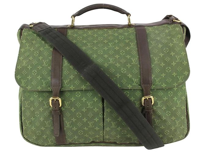 Louis Vuitton Borsa per pannolini Messenger Mini Lin Sac Maman con monogramma kaki