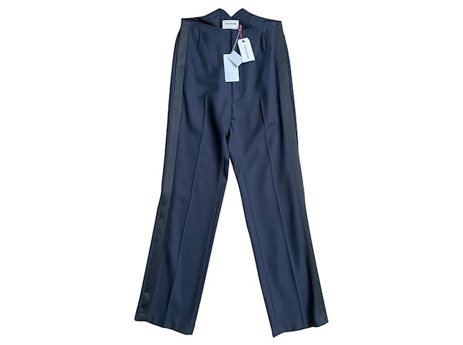 Zadig & Voltaire Un pantalon, leggings Laine Bleu  ref.412477