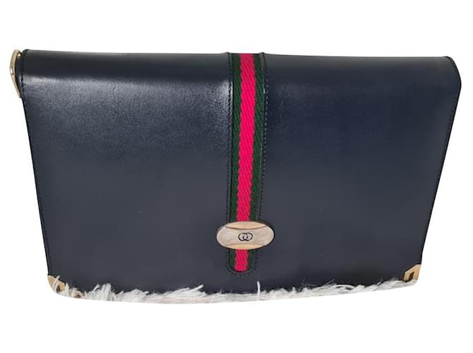 Ophidia Gucci Handbags Navy blue Leather  ref.412867