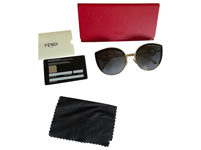 Fendi Sunglasses Black Metal Acrylic  ref.412911