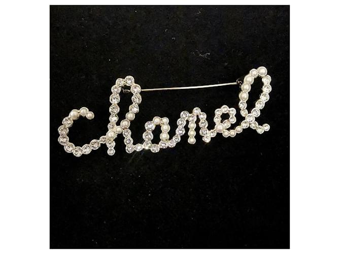 Chanel Crystal and Pearl Brooch